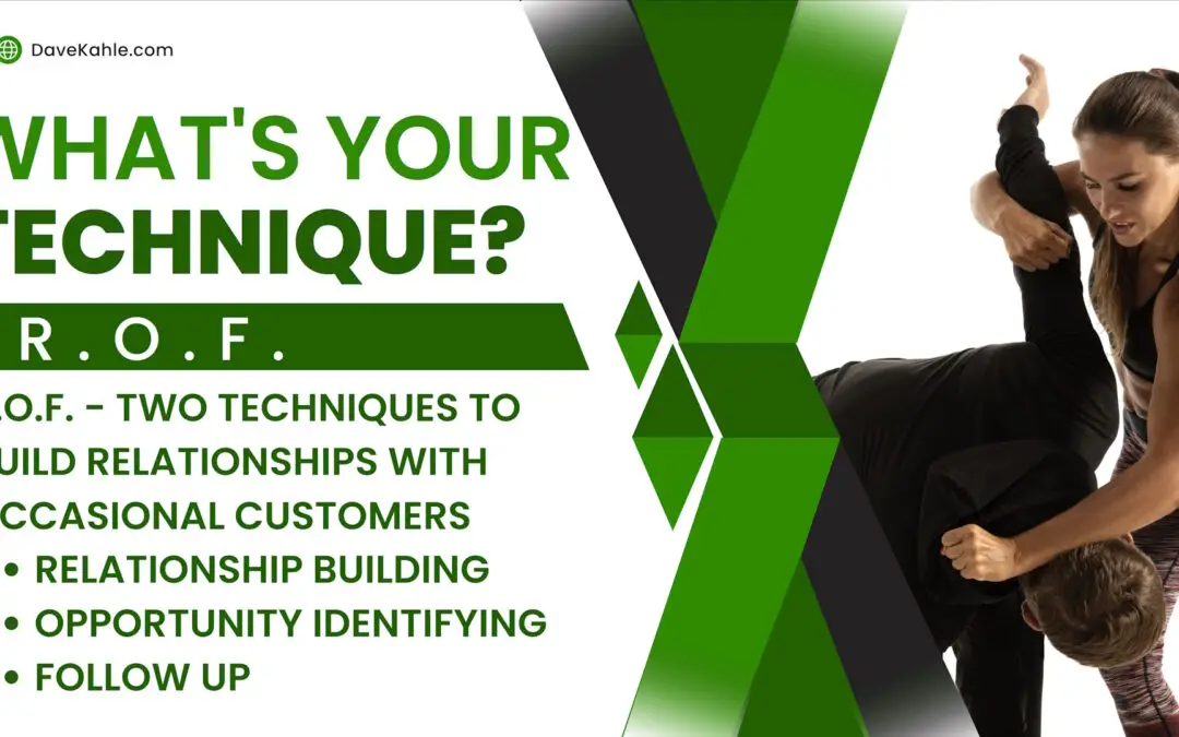 Two Sales Techniques to Build Relationships with Occasional Customers