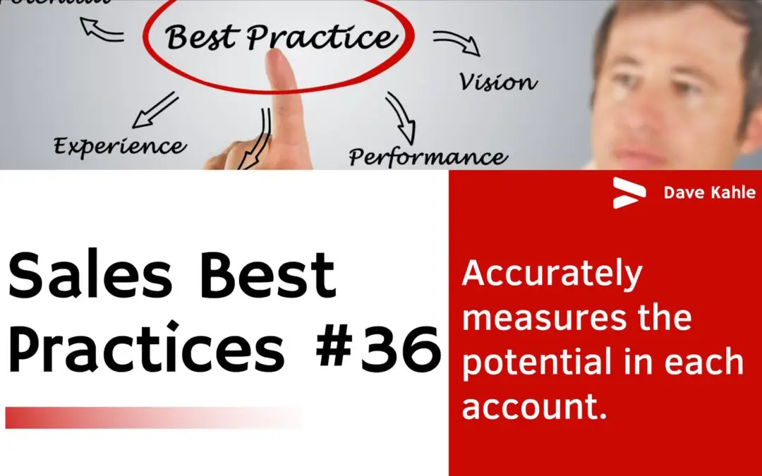 Great Sales People Accurately Measure the Potential in each Account