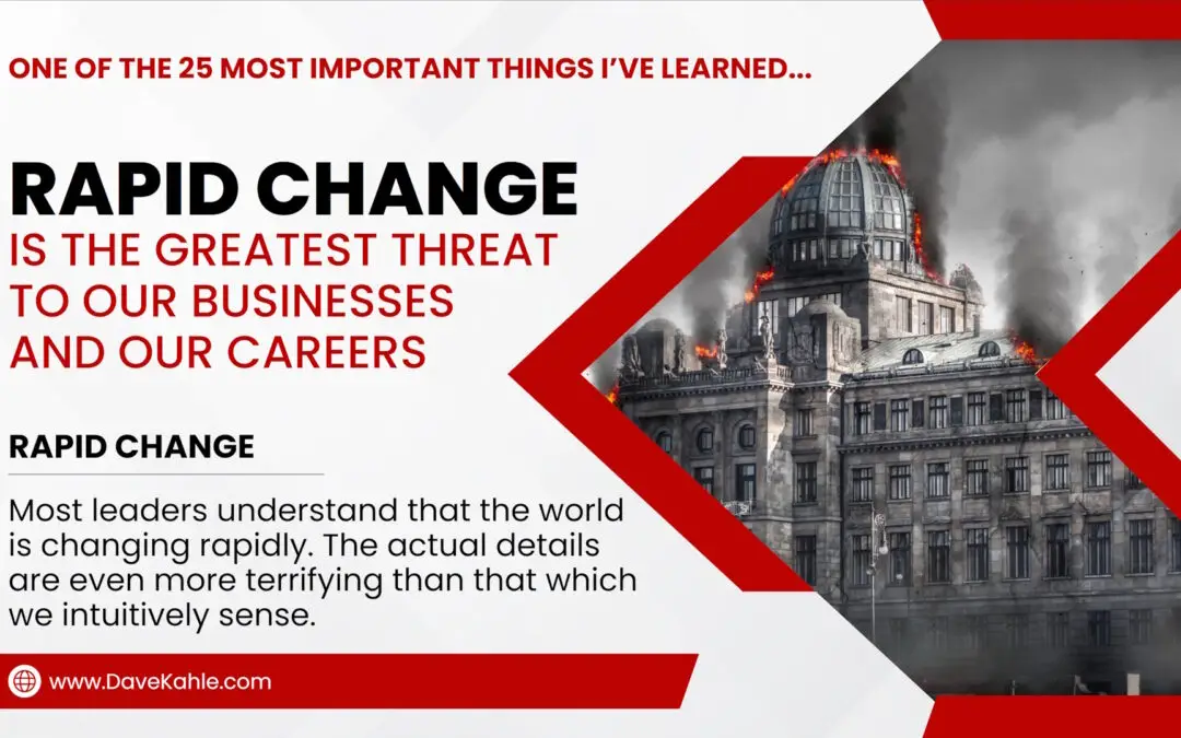 Rapid Change is The Greatest Threat to Our Businesses and Our Careers